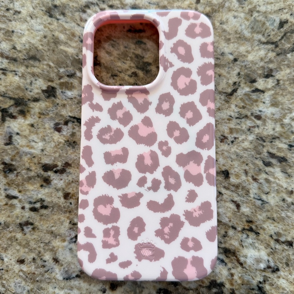 Velvet Caviar Blush Leopard iPhone 14 Pro Case
